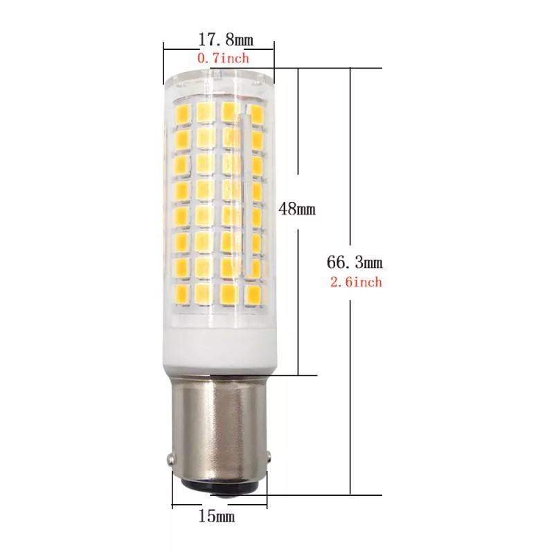 ZHENMING 2pcs Ba15d B15D Bayonet Base Led Bulb 102-2835 9W
