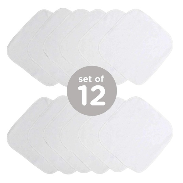 Neat Solutions 24 Piece Washcloth Set, Solid White