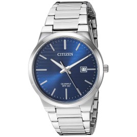 Citizen BI5060-51L Reloj de cuarzo plateado con visualización analógica para hombre, plateado, Movimiento de cuarzo