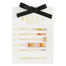 Bella Sleep + Spa Clips Accessories for Women Hair Pins, 5-Piece, Neutral Jewels