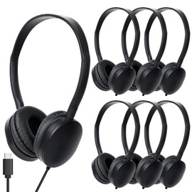 YFSFQS USB Type C Kids Headphones Bulk for Classroom School 10 Pack,Wired
