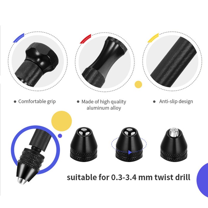 Lylxienty Mini Hand Drill Bit Set 36PCS, Precision Pin Vise