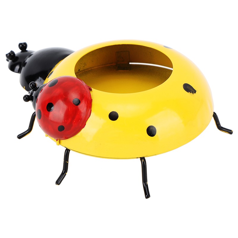 5.4cm Diameter Flower Pot Decor Ladybug Shaped Smoothing Surfaces Iron