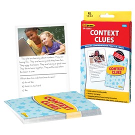 Edupress Reading Comprehension Practice Cards, Context Clues, Yellow Level (EP62992)
