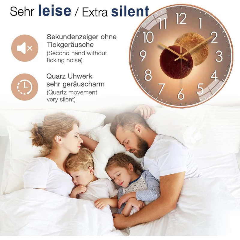 CandyAlley 30 cm Modern Quartz Silent Wall Clock, Wall Clock