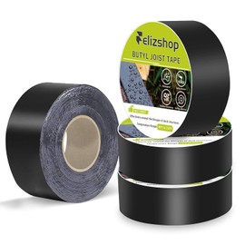 Felizshop Butyl Tape, Joist Tape for Decking, 1 5/8" x 50' Deck Joist Tape Anti-Corrosion Butyl Sealant Tape Protect Your Deck Structure, Beams（4 Rolls）