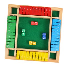 KONTONTY Shut The Box Wooden Game for Players Interactive Math and Flip Game Portable Tabletop for Parties and Gatherings Sturdy Construction for Lasting Fun