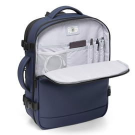 Traveler's Choice Markham 27L Backpack, Expandable, Business, Travel, Work, Office, Camping, Hunting, Fishing, Blue, Large