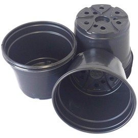 5" Diameter Black Plastic Nursery Pot by Landmark Plastics (100)