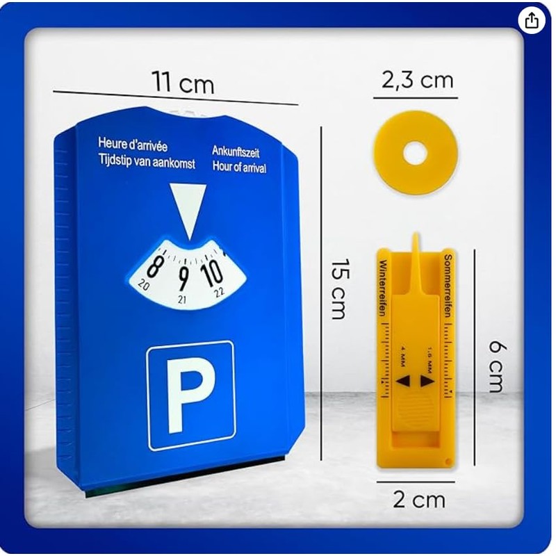 PROCAR Equipment Car Parking Disc, German Quality, Multifunction (Parking Disc