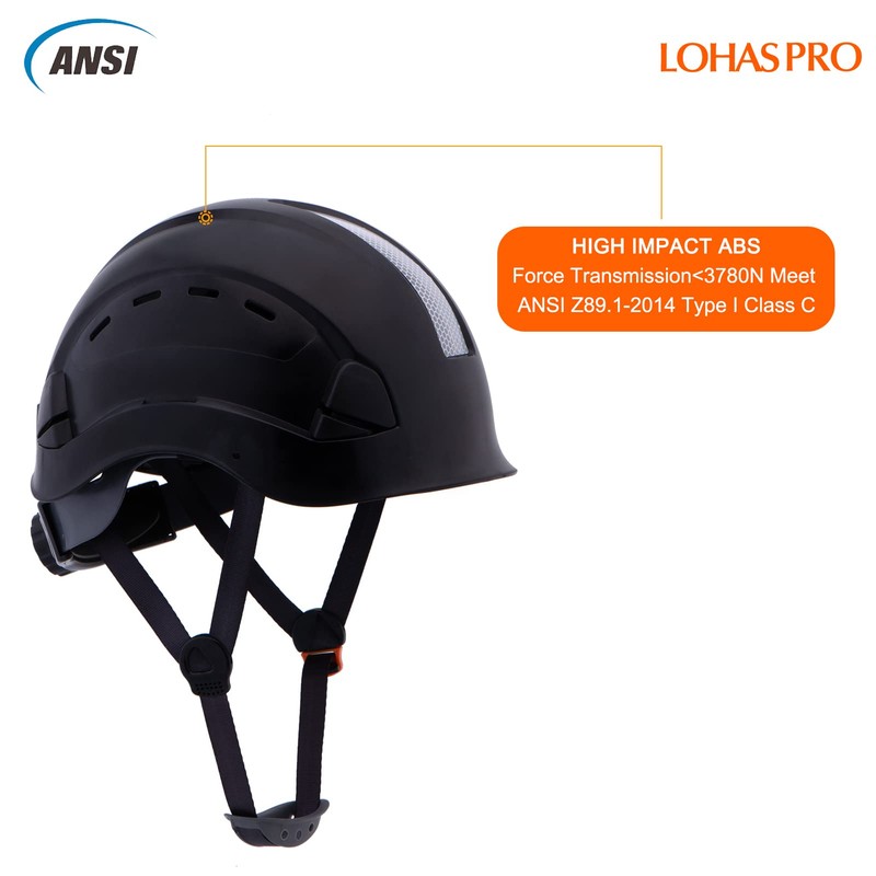 LOHASPRO Hard Hats Construction Worker OSHA Hardhat ANSI Z89.1 Approved