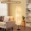 Fivemengo Paper Lamp Floor Lamp White Paper Lantern 3-Lights Bulbs