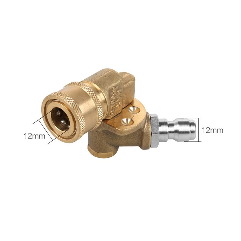 VOANZO Brass Pivoting Coupler|Adaptor for High Pressure Washer Tips 1/4