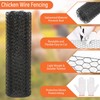 Black Chicken Wire Fencing,15.7in x118in Welded Wire Mesh Fence Roll