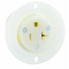 Leviton 20 Amp, 125 Volt, Flanged Outlet Receptacle, Straight Blade,