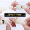 CozierGlow Flameless Vertical Stripes Taper Candles Flickering with Remote and