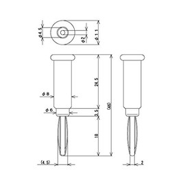 Sato Parts Banana Plug 0.2 inch (4 mm) Φ11 Green TJ-560-G