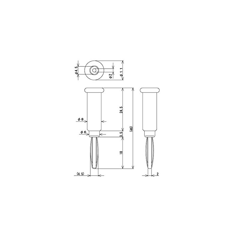 Sato Parts Banana Plug 0.2 inch (4 mm) Φ11 Green