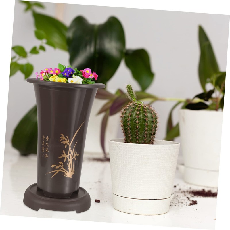 SUPVOX Terracotta Orchid Pots 2 Pack Large Ceramic Planters Home