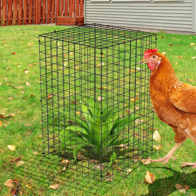 Adnee 7 Pack Wire Plant Protector with Cover-20x12x12 Inch Detachable