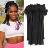 LANWIUKU Loc Extensions Human Hair 6 Inch 30 Strands 100%