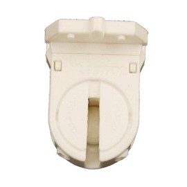 Leviton Miniature Base, T5 Bi-Pin, Standard Fluorescent Lampholder, Low Profile, Snap-In or Slide-ON, Lamp-Lock,Quickwire 18AWG, 13654-SWP, White