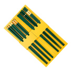 iplusmile 6pairs Reusable Fiberglass Chopsticks Japanese Chinese Style Heat-Resistant Non-Slip Design for Household and Restaurant Use Easy to Gold Simple Chopsticks