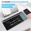 Varhomax Glass Desk Whiteboard with Wireless Charger, Desktop Organizer Dry