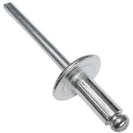 AERZETIX - C48169 - Set of 100 Blind Rivets Diameter 5 x 12 mm with Large Head 14 mm - DIN 7337 C - Pop Rivets - Rivets - Rivets with Shatterproof Bar - Made of Aluminium Steel