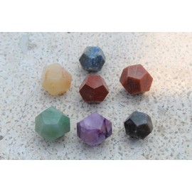 Jet International Fantastic Chakra Gemstone Dodecahedron Set Geometry Platonic Solid Sacred Air Water Earth Fire Hexagon Tetrahedron Hexahedron Icosahedron Square Octahedron Pentagon Star Merkaba