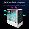 GAMDIAS White RGB Gaming ATX Mid Tower Computer PC Case