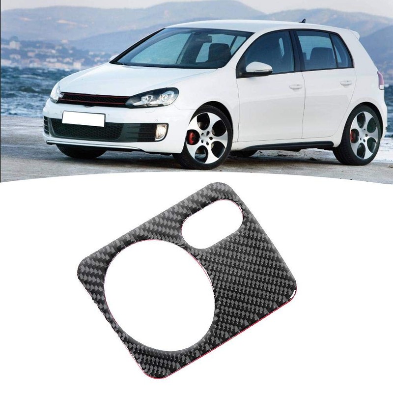 Qiilu Headlight Switch Frame, Carbon Headlight Switch Panel Cover Trim