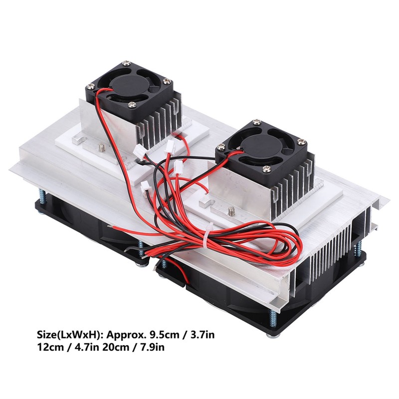 Thermoelectric Refrigeration Cooling System 2‑Core Semiconductor Cooler Air Conditioning DC12V
