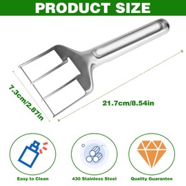 CANIPHA Watermelon Cutter Slicer Tool 430 Stainless Steel Mango Slicer Fruit Cutter Melon Cutting Tool Kitchen Gadget Portable Practical Upgrade Silver Manual for Home Party Summer Camping Picnic