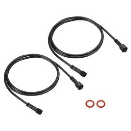 PATIKIL 3.28Ft 3 Pin Extension Cable Wire, Small Size 2Pcs 22 AWG Waterproof IP67 Connector with Male and Female at Both Ends for LED Strips, Black