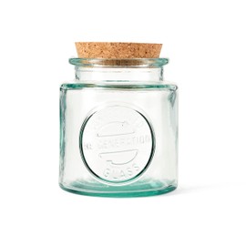 Re-Generation Glassware Medium Jar with Cork Lid, 50cl, 100% Recycled
