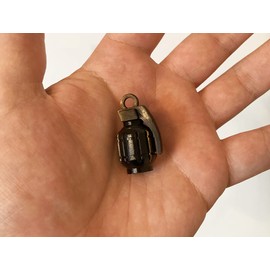 Marcraft Black Colour Grenades Aluminium Tyre Valve Caps Dust Caps (4 Pack) Universal Wheel Tyre Valve Caps Dust Caps for Cars, SUVs, Bicycles, Motorcycles, Trucks | Screw-On