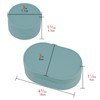 4 Pack Travel Soap Container Square and Round, Plastic Soap