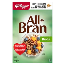 Kellogg's All Bran Buds Cereal 500g/17.6oz, (Imported from Canada)