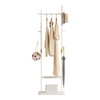 Aibiju Clothing Rack for Hanging Clothes, White Freestanding Clothes Rack