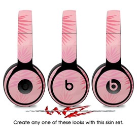 WraptorSkinz Vinyl Decal Wrap Works with Beats Solo Pro Headphones Palms 01 Pink On Pink - Skin Only Beats NOT Included