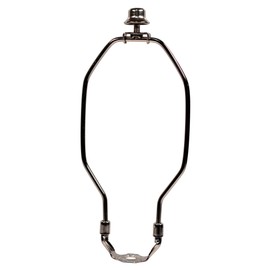 Creative Hobbies® 8 Inch Lamp Harp Kit - Regular Weight, Polished Nickel Finish | Harp, Finial and Harp Base Set for Table and Floor Lamps