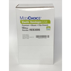Medichoice Box Of 10, MediChoice #REB3006, Elastic Premium Bandages, 6" x 5 1/2yd. New