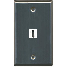 RiteAV (1 Gang Flat) HDMI Wall Plate Stainless Steel