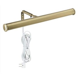 Ciata Picture Light, Picture Frame Light, 14-Inch 15-Watt Wall Mount Picture Light in Antique Brass Finish with in-line On/Off Switch, E12 Candelabra Base, Adjustable Neck and Shade