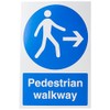 Seco Pedestrian Walkway - Right Arrow Sign, 200mm x 300mm