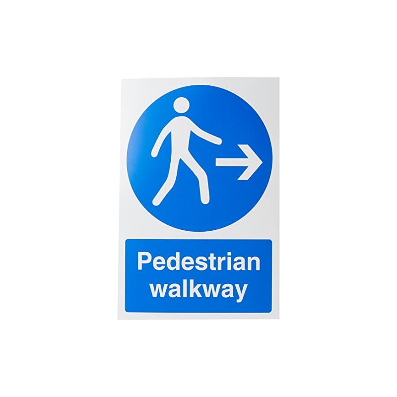 Seco Pedestrian Walkway - Right Arrow Sign, 200mm x 300mm
