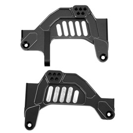 RC Front Shock Plate Replacement Aluminum Alloy Front Shock Tower Board for Axial SCX6 1/6 RC Car Black