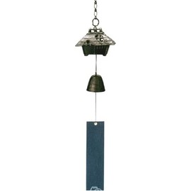Iwachu 27006 Wind Chime, Azmaya Black, Small, Nambu Ironware