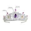 ZECAA Crystal Elegant Princess Tiara Crown For Woman, Multi-Gemstone Tiara